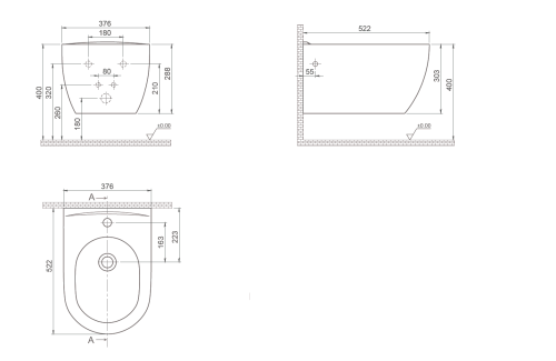 Биде Boheme Bianca 964-W подвесное - фото 2
