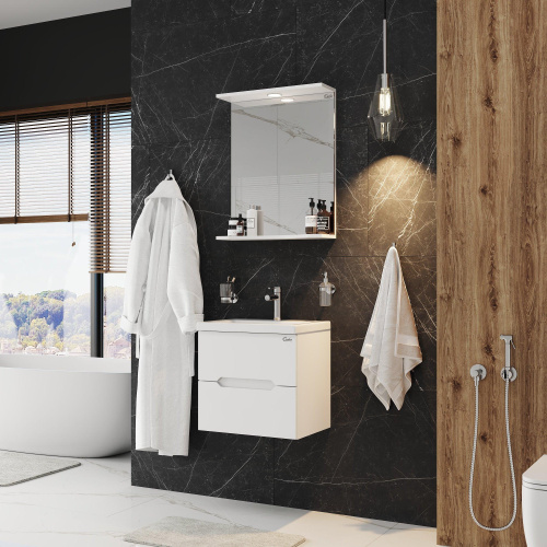 Тумба под раковину Onika Айленд 105021 48х40х47 подвесная - фото 5