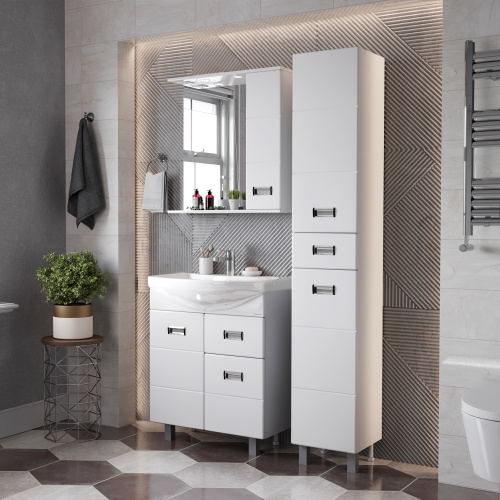 Зеркало-шкаф Onika Балтика 206704 67х16х71 подвесной цвет белый - фото 4