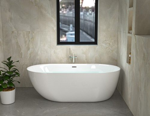 Ванна акриловая Cerutti SPA CT9901 160х75 отдельностоящая овальная с ножками