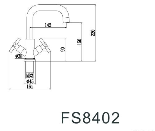 Смеситель для кухни Fmark FS8402H на мойку черный - фото 2