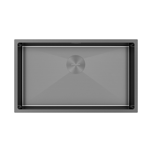 Кухонная мойка Paulmark NEXT 74 UNI PM217444-GM 74х44 цвет вороненая сталь