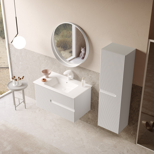 Тумба с раковиной Orka Moonlight 5001497 91х51х51 цвет белый матовый - фото 4