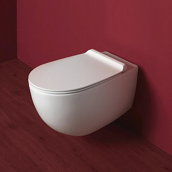 Чаша унитаза подвесная Simas Vignoni VI18bi цвет белый матовый без сиденья безободковая душевой смыв