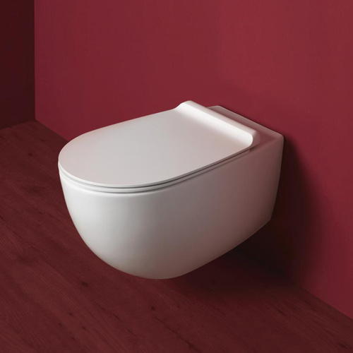 Чаша унитаза подвесная Simas Vignoni VI18bi цвет белый матовый без сиденья безободковая душевой смыв