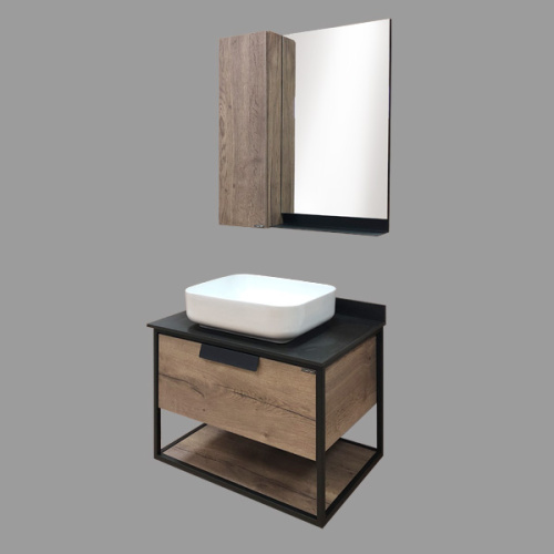 Тумба с раковиной Comforty Кёльн 00004149065CF 76х52х65 подвесная цвет дуб темный - фото 5