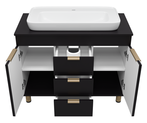 Тумба под раковину Brevita Enfida ENF-06100-0243Я 100х48х65 напольная - фото 3