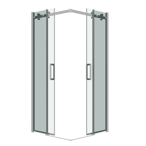 Душевой уголок Grossman Classic 300.K33.04.1010.10.00 100х100 стекло прозрачное профиль хром глянцевый без поддона - фото 2