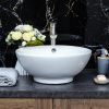Раковина из сантехнического фарфора Melana 320302-805 40х40 накладная цвет белый без отверстий под смеситель