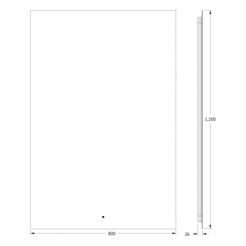 Зеркало в ванную Defesto GLOW DF 2510R 80х120 - фото 2