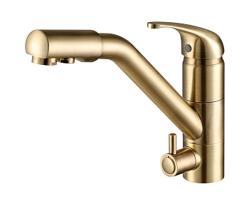 Смеситель для кухни Paulmark HESSEN He213017-BR на раковину бронза