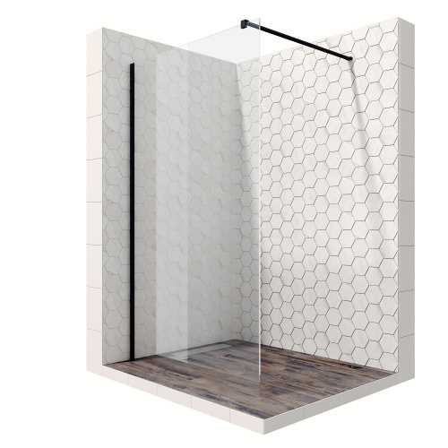 Душевая перегородка Ambassador Walk-in 15031111 110х200 стекло прозрачное профиль черный