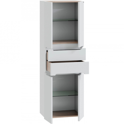 Шкаф-пенал СанТа Лондон 524009 50х30х150 подвесной цвет белый - фото 2