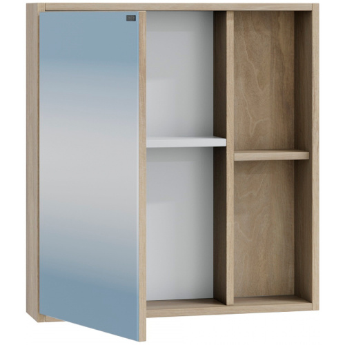 Зеркало-шкаф СанТа Прима 700344 60х14х65 подвесной цвет дуб светлый - фото 2