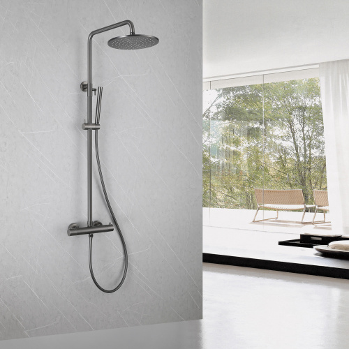 Душевая стойка ABBER AF8160NG настенная цвет никель - фото 2