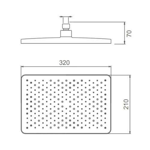 Верхний душ Splenka S451 S451.52.06 черный - фото 3