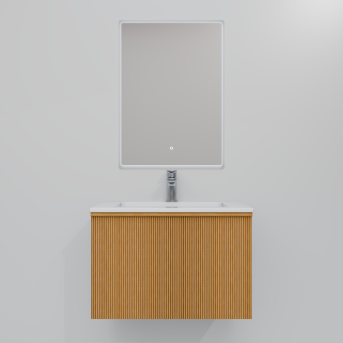 Тумба с раковиной+зеркало Art Decco Andy (Энди) AAN06W11S2MF 60x45x40 подвесная цвет белый дуб - фото 4