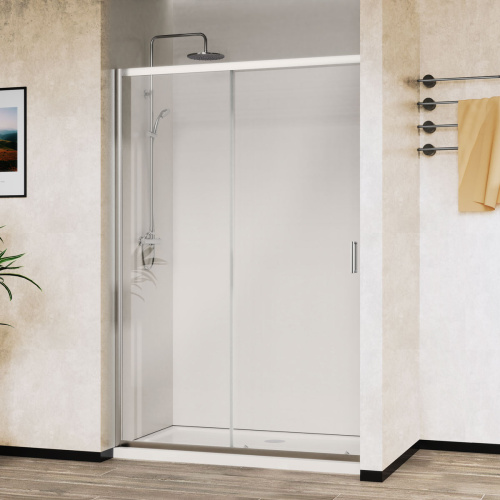 Душевая дверь Vincea City VDS-5CT140CL 140х195 стекло прозрачное профиль хром глянцевый - фото 2