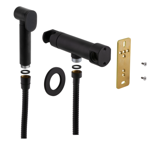 Гигиенический душ со смесителем Remer N64WNO черный матовый - фото 2