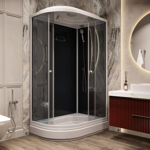 Душевая кабина Parly Classic CM121R 120х80 асимметричная с крышей - фото 2