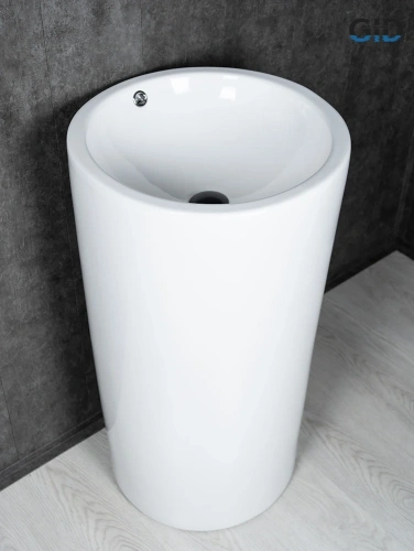 Раковина керамическая Gid Autonomo 81107 46х46 напольная цвет белый без отверстий под смеситель - фото 4