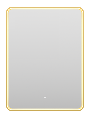 Зеркало в ванную Brevita Mercury MER-Rett6-060/80-gold 60х80 цвет золото - фото 3