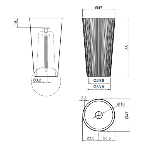 Раковина из композита Antonio Lupi Plisse 47 см PLISSE напольная цвет белый без отверстий под смеситель - фото 2
