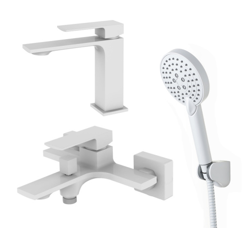 Душевой набор Orange Lutz M04-311w настенный  белый - фото 2