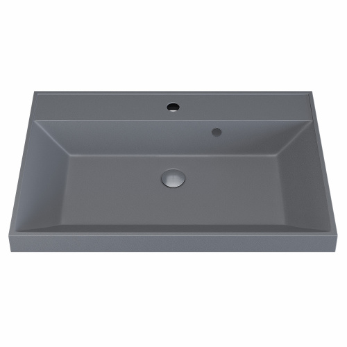 Раковина кварцевая Uperwood Classic Quartz 291030004 70х12 полувстраиваемая цвет серый - фото 3