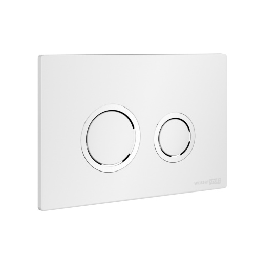 Клавиша смыва механическая Wasserkraft WH01 цвет белый/хром - фото 2