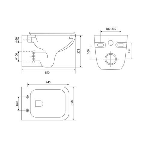 Унитаз приставной IDDIS Bild BILRDSEi26 белый с сиденьем микролифт безободковый каскадный смыв - фото 2