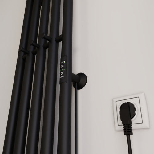 Полотенцесушитель Маргроид Inaro Inaro-15024-1049-9005R 27х150 электрический черный матовый - фото 5