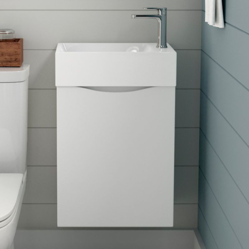 Тумба под раковину Art&Max LIBERTY Liberty-400-1D-SO-BL-R 40х22х50 подвесная цвет белый - фото 2