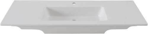 Раковина керамическая Allen Brau Fantasy 4.11028.20 122х47 полувстраиваемая цвет белый 1 отверстие под смеситель - фото 2