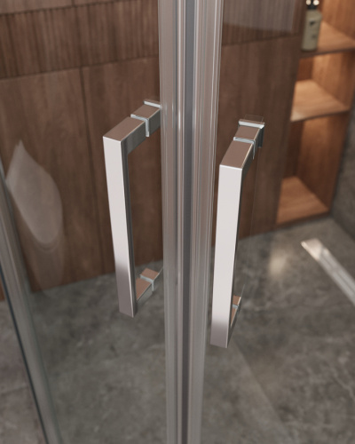 Душевой уголок Cezares MOLVENO MOLVENO-RH-2-120/90-C-Cr-IV 120х90 стекло прозрачное профиль хром глянцевый без поддона - фото 2