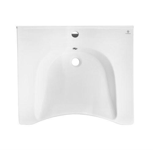 Раковина из сантехнического фарфора Dstrana 4624 64х55 подвесная цвет белый - фото 3