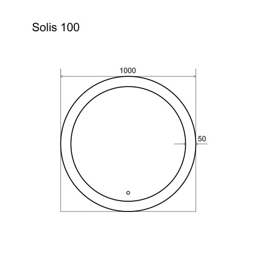 Зеркало в ванную Alavann Solis ALV0748003 100х100 цвет белый - фото 4