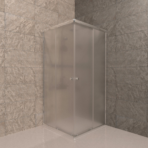 Душевой уголок Тритон Вента-Хром-Вельвет Щ0000067979 90х90 стекло матовое профиль хром без поддона - фото 5