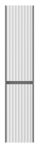 Шкаф-пенал Brevita Balaton BAL-05035-48-2П 35х34х163 подвесной цвет белый/серый - фото 2