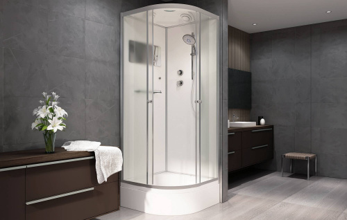 Душевая кабина AvaCan D278S 80х80 четверть круга с крышей ориентация универсальная - фото 2