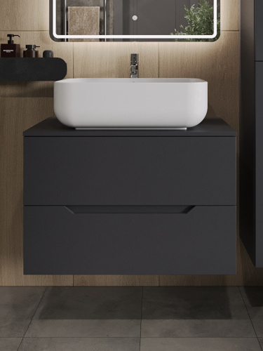 Тумба с раковиной Orange Line Li-80TugMDF+B03-600W 81х46х68 - фото 3