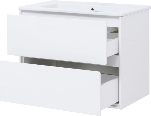 Тумба под раковину Aquanet Милан 00339967 84х46х66 подвесная цвет белый - фото 3