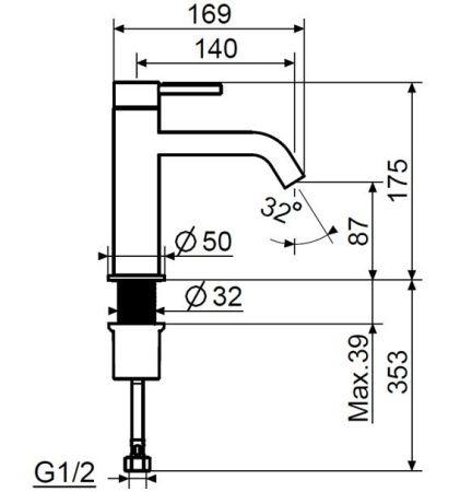 Смеситель Plumberia Selection Ixo XO0053NO на раковину черный