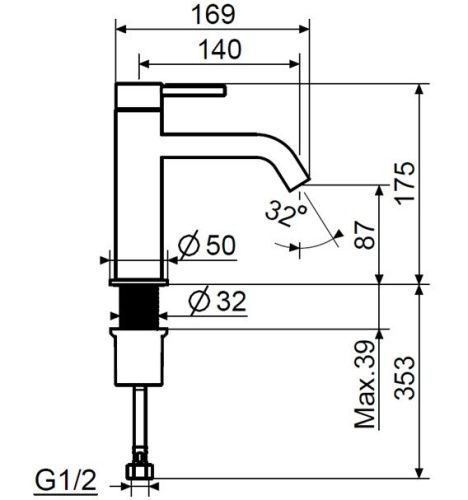 Смеситель Plumberia Selection Ixo XO0053CS на раковину хром - фото 2