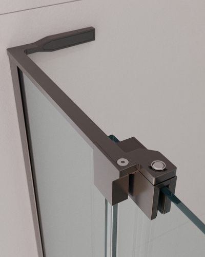 Душевая дверь Cezares SLIDER SLIDER-B-1-90/100-C-GM 90х195 стекло прозрачное профиль оружейная сталь - фото 3