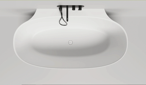 Ванна из литьевго мрамора Salini ALDA WALL 101915G 170х90 пристенная асимметричная - фото 3