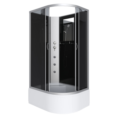 Душевая кабина Niagara Classic 25101434LBKG 120х80 асимметричная без крыши ориентация левая