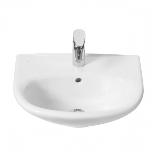 Раковина из сантехнического фарфора Jika Zeta 8103900001049 40х50 подвесная цвет белый 1 отверстие под смеситель - фото 3