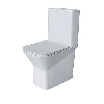 Унитаз напольный с бачком Grossman Cristal GR-4471S белый глянцевый с сиденьем микролифт безободковый каскадный смыв