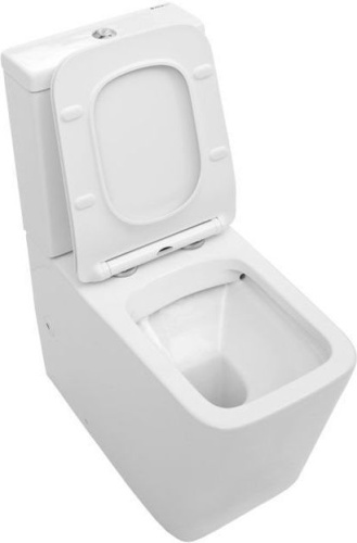 Чаша унитаза напольная Aquanet Tavr TAVR-C1 цвет белый без бачка с сиденьем микролифт безободковая каскадный смыв - фото 4